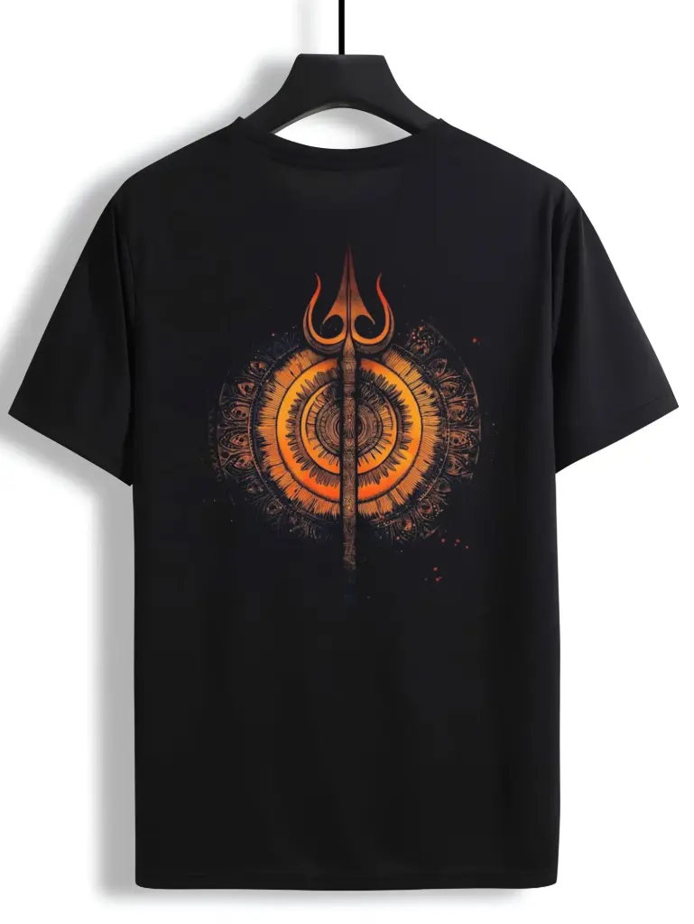 Trishul Print T-Shirt