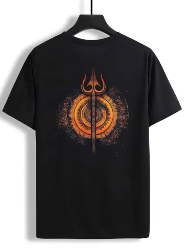 Trishul Print T-Shirt